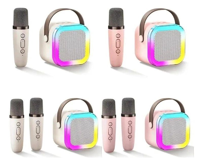 PARLANTE KARAOKE PORTATIL CON MICROFONO Y LUCES LED RGB - 4