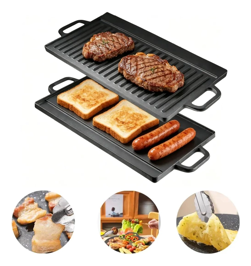 PLANCHA CHURRASQUERA REVERSIBLE DE HIERRO FUNDIDO 50 CM - 1