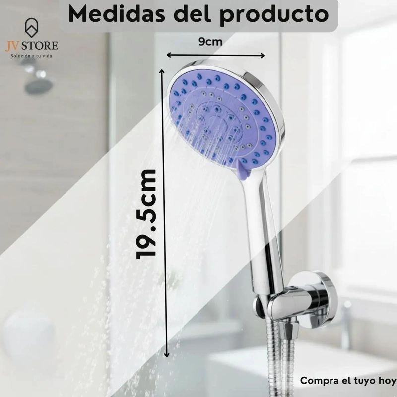 JUEGO DE DUCHA CON TELE FONO Y MANGUERA FLEXIBLE DE 2M - 2