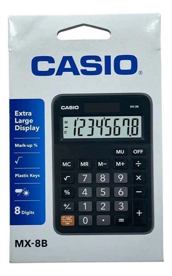 CALCULADORA DE SOBREMESA NEGRA CON PANTALLA LCD - 2