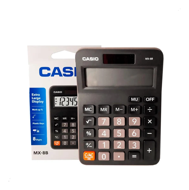 CALCULADORA DE SOBREMESA NEGRA CON PANTALLA LCD - 3