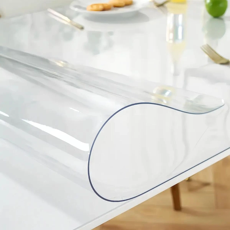 MANTEL TRANSPARENTE PROTECTOR 90X183CM 1MM BLANCO - 2