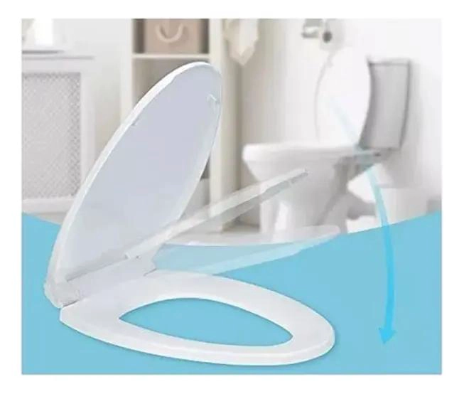 ASIENTO Y TAPA CIERRE LENTO PARA INODORO BLANCO - 2