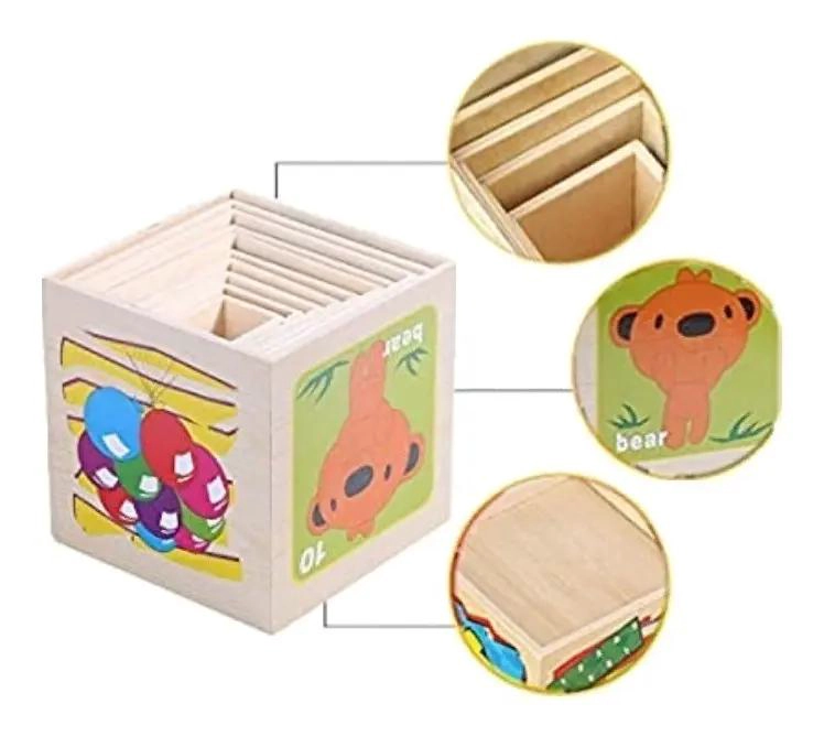 CUBOS APILABLES DE MADERA DIDACTICOS PARA NIÑOS - 4