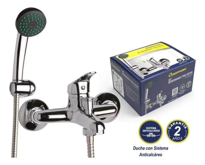 LLAVE MONOMANDO PARA TINA Y DUCHA PLATEADA - 4