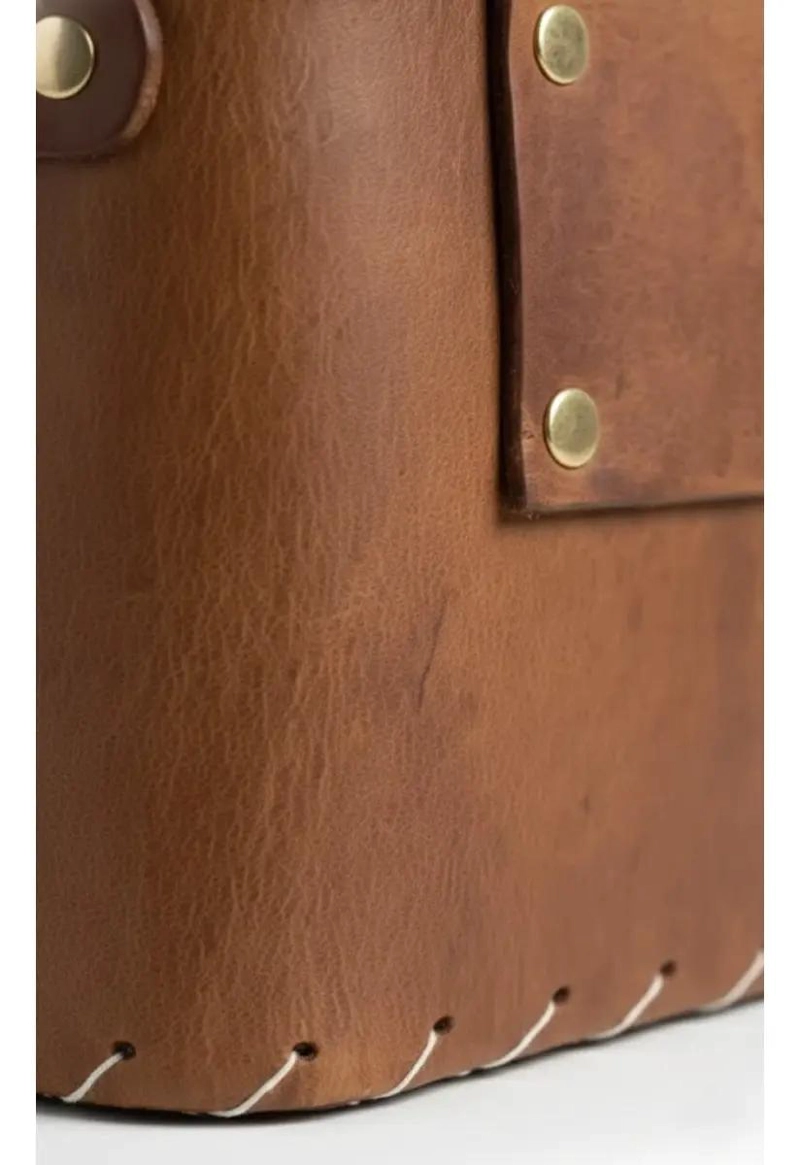 BOLSO MATERO GRANDE DE CUERO PARA YERBA MATE - 4