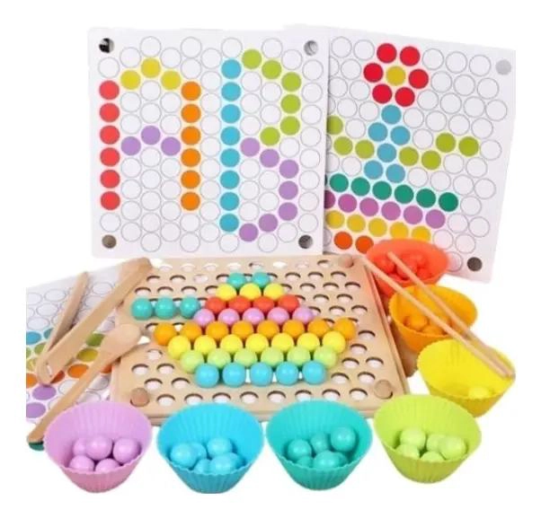 JUEGO DIDACTICO SENSORIAL DE MADERA PARA MOTRICIDAD FINA - 4