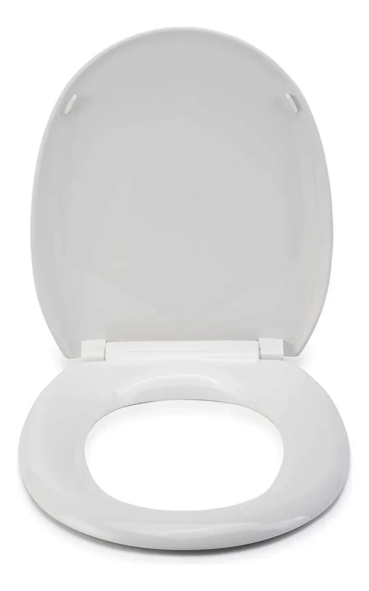 TAPA DE ASIENTO UNIVERSAL PARA WC REDONDO BLANCA - 4
