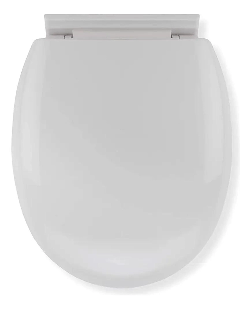 TAPA DE ASIENTO UNIVERSAL PARA WC REDONDO BLANCA - 5