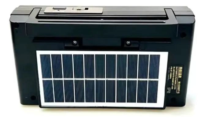 RADIO VINTAGE ESTILO ANTIGUO CON PANEL SOLAR Y LUZ - 4