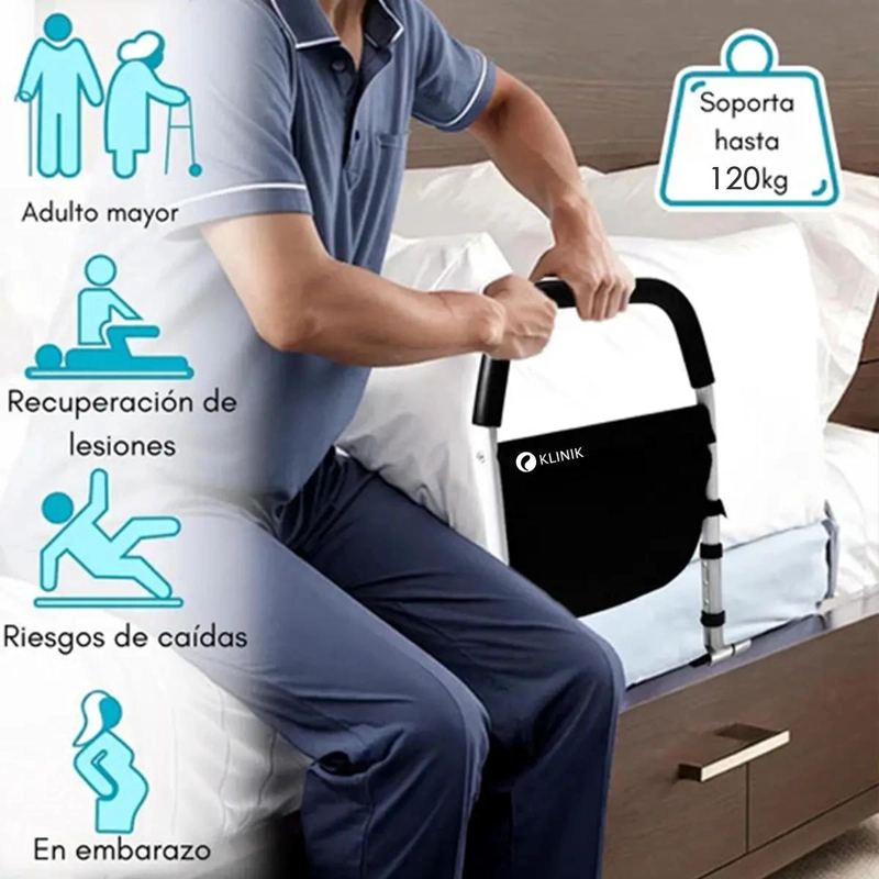 BARANDA DE CAMA REFORZADA ANTIDESLIZANTE PARA ADULTOS - 3
