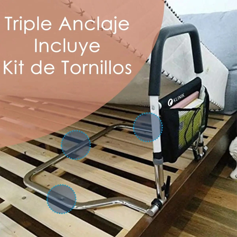 BARANDA DE CAMA REFORZADA ANTIDESLIZANTE PARA ADULTOS - 4