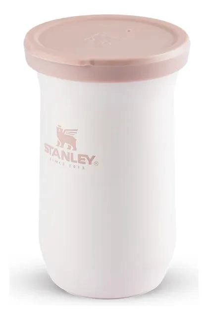 MATE SLIM DE ACERO INOXIDABLE COLOR ROSA PALO CON CAPACIDAD DE 200 ML - 1