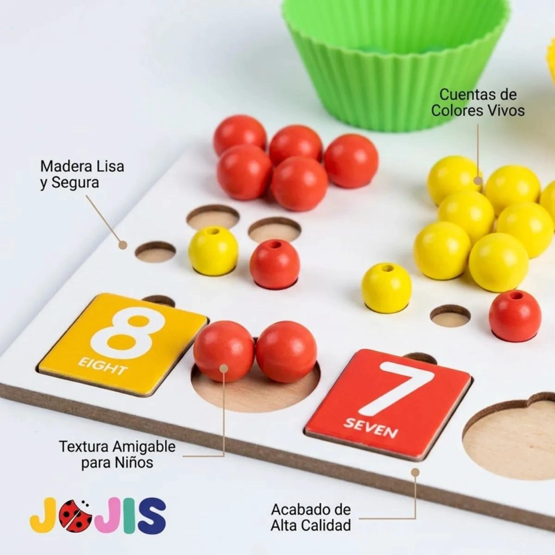 JUGUETE DIDACTICO MONTESSORI DE MATEMATICAS CON CUENTAS Y - 3