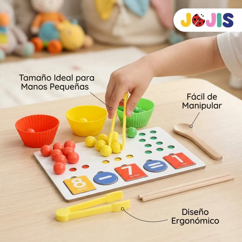JUGUETE DIDACTICO MONTESSORI DE MATEMATICAS CON CUENTAS Y - 4