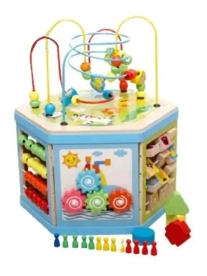CUBO EDUCATIVO DE MADERA CON 6 LADOS PARA NIÑOS - 2