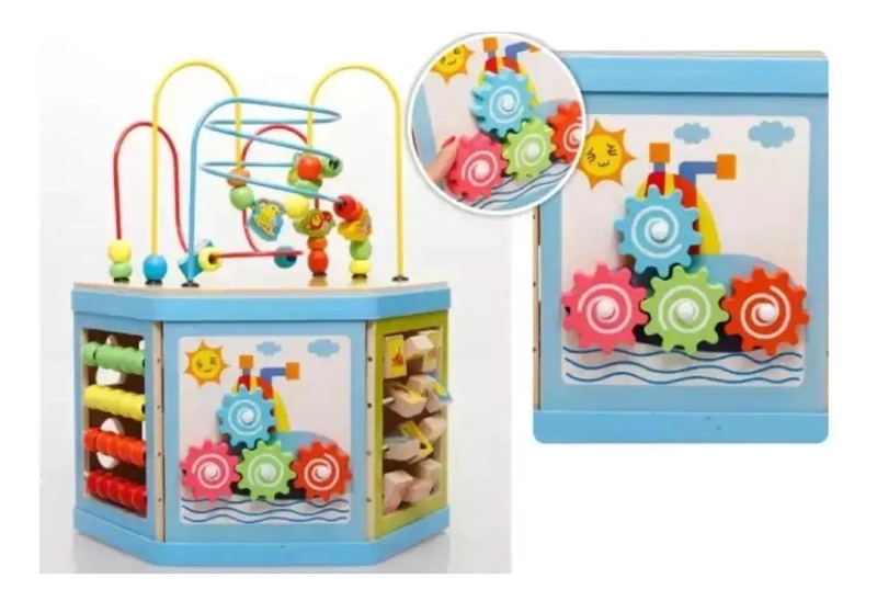 CUBO EDUCATIVO DE MADERA CON 6 LADOS PARA NIÑOS - 3