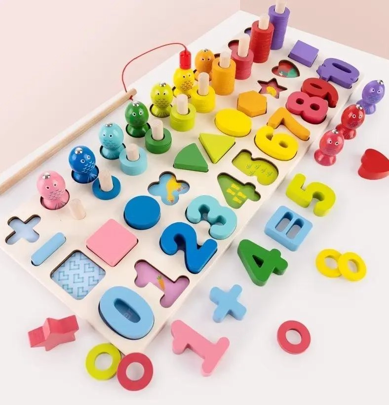 JUGUETE DIDACTICO DE MADERA PARA CONTEO Y MATEMATICAS - 5