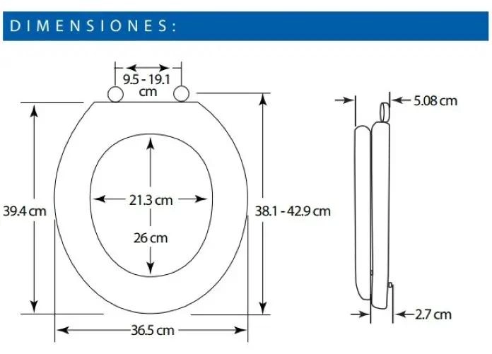 TAPA WC REDONDA DE MADERA BLANCA CON BISAGRA METALICA - 2