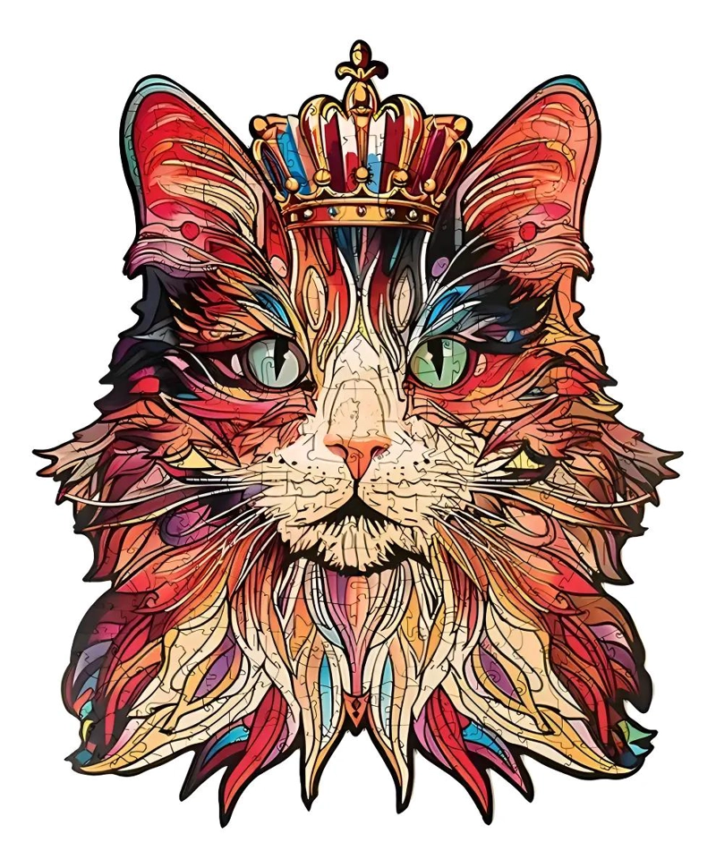 PUZZLE DE MADERA REY GATO 200 PIEZAS - 1