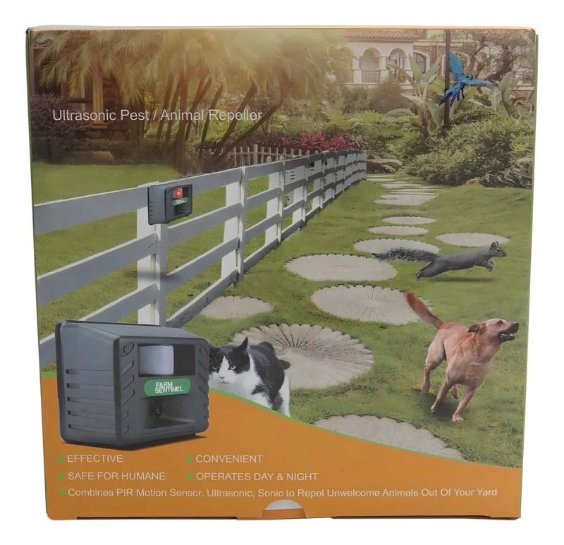 AHUYENTADOR ULTRASONICO PARA REPELER ANIMALES Y PLAGAS - 2