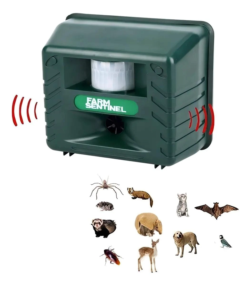 AHUYENTADOR ULTRASONICO PARA REPELER ANIMALES Y PLAGAS - 5