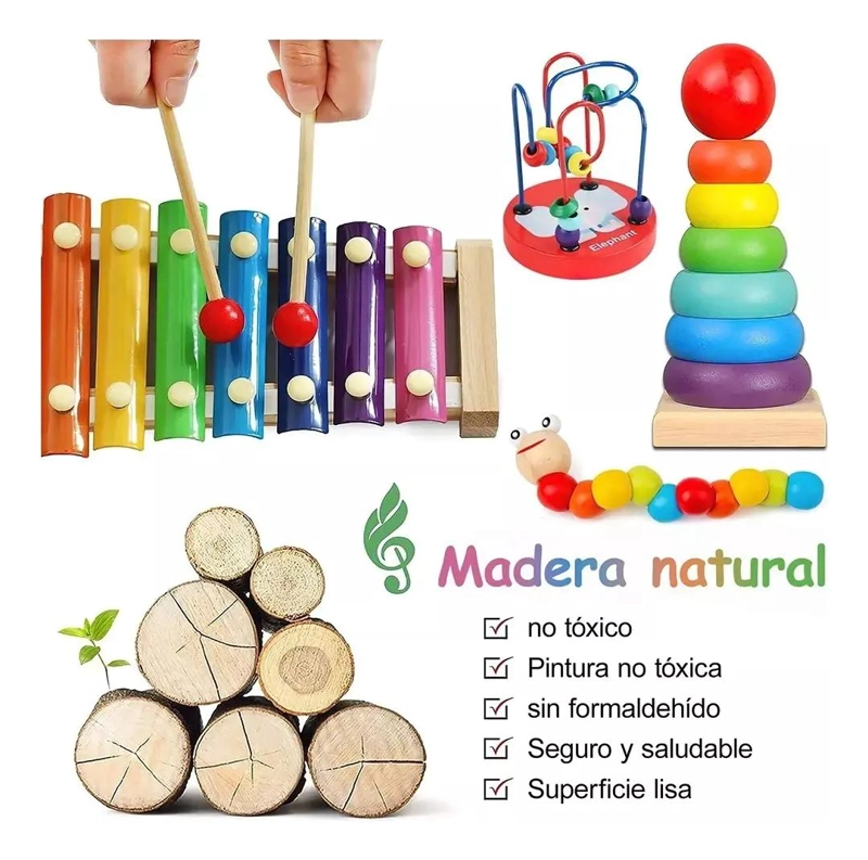 SET DE JUGUETES DE ESTIMULACION TEMPRANA 9 PIEZAS - 2