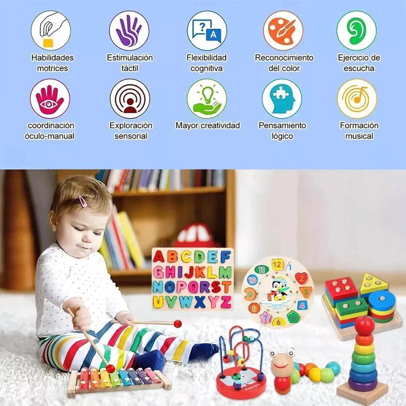 SET DE JUGUETES DE ESTIMULACION TEMPRANA 9 PIEZAS - 3