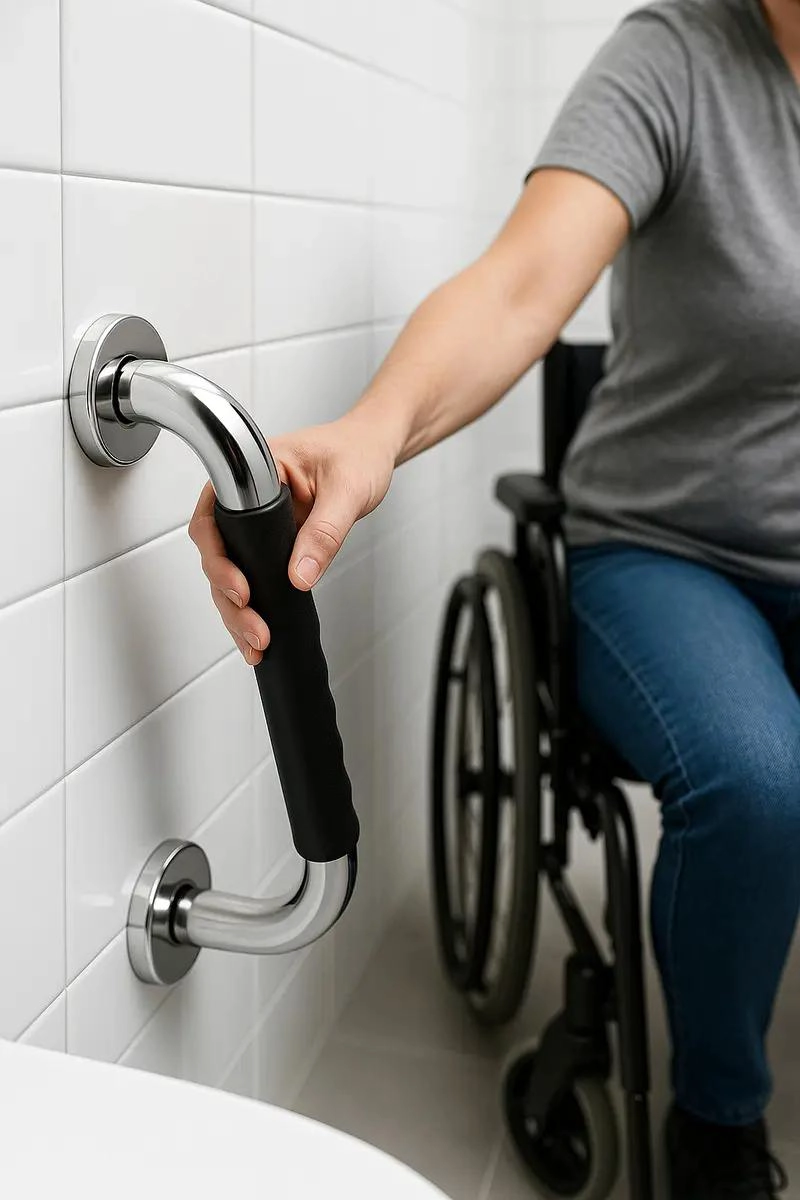 PACK 2 BARRAS DE SEGURIDAD PARA BAÑO CON PASAMANOS - 2