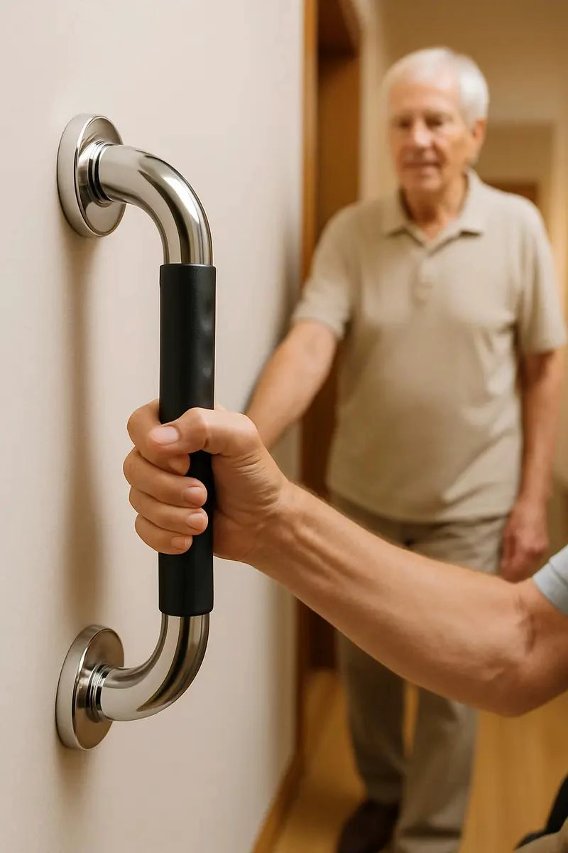 PACK 2 BARRAS DE SEGURIDAD PARA BAÑO CON PASAMANOS - 3