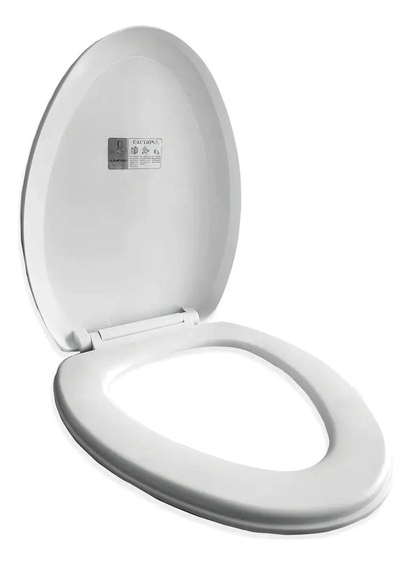 TAPA PARA ASIENTO DE BAÑO CON CIERRE SUAVE COLOR BLANCO - 2
