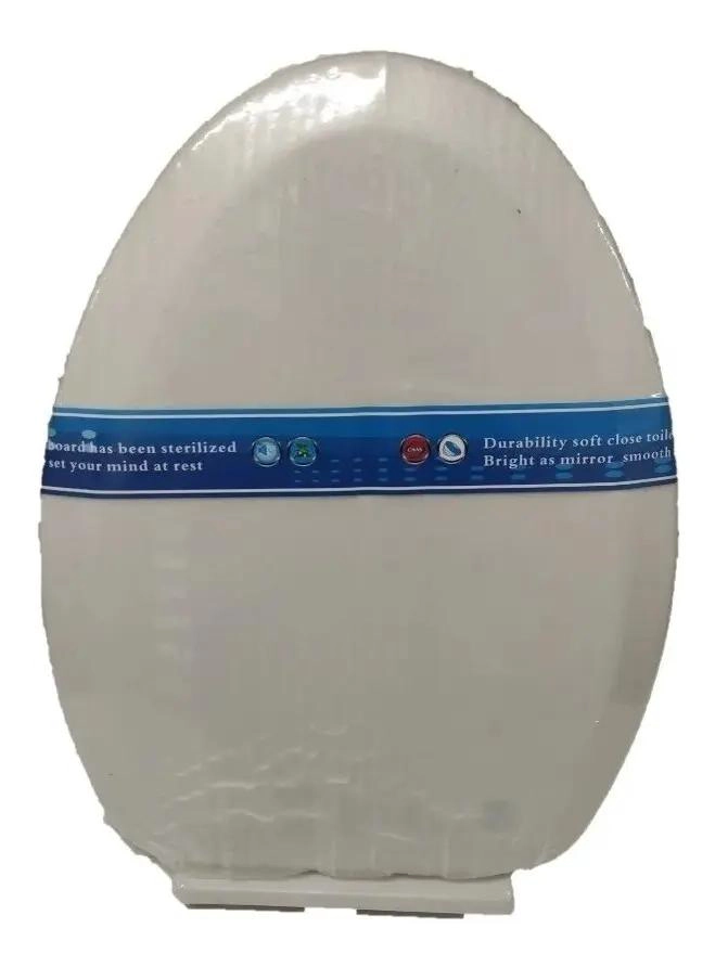 TAPA PARA ASIENTO DE BAÑO CON CIERRE SUAVE COLOR BLANCO - 5
