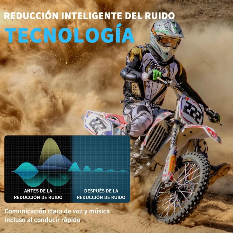 AURICULARES BLUETOOTH PARA MOTO CON INTERCOMUNICADOR - 5