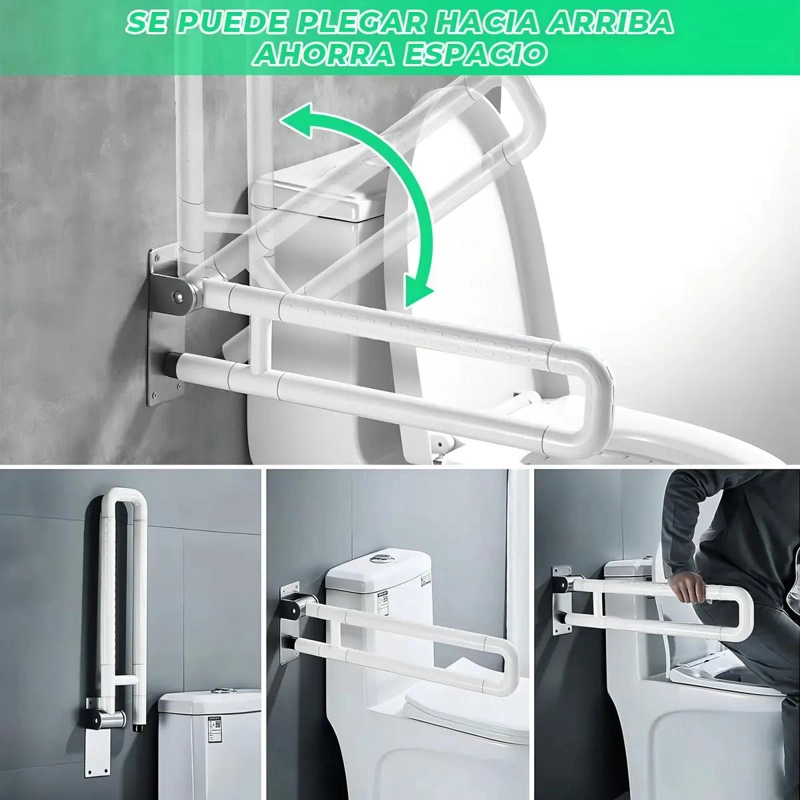 BARRA DE SEGURIDAD ABATIBLE ACERO INOX ANTIDESLIZANTE - 5