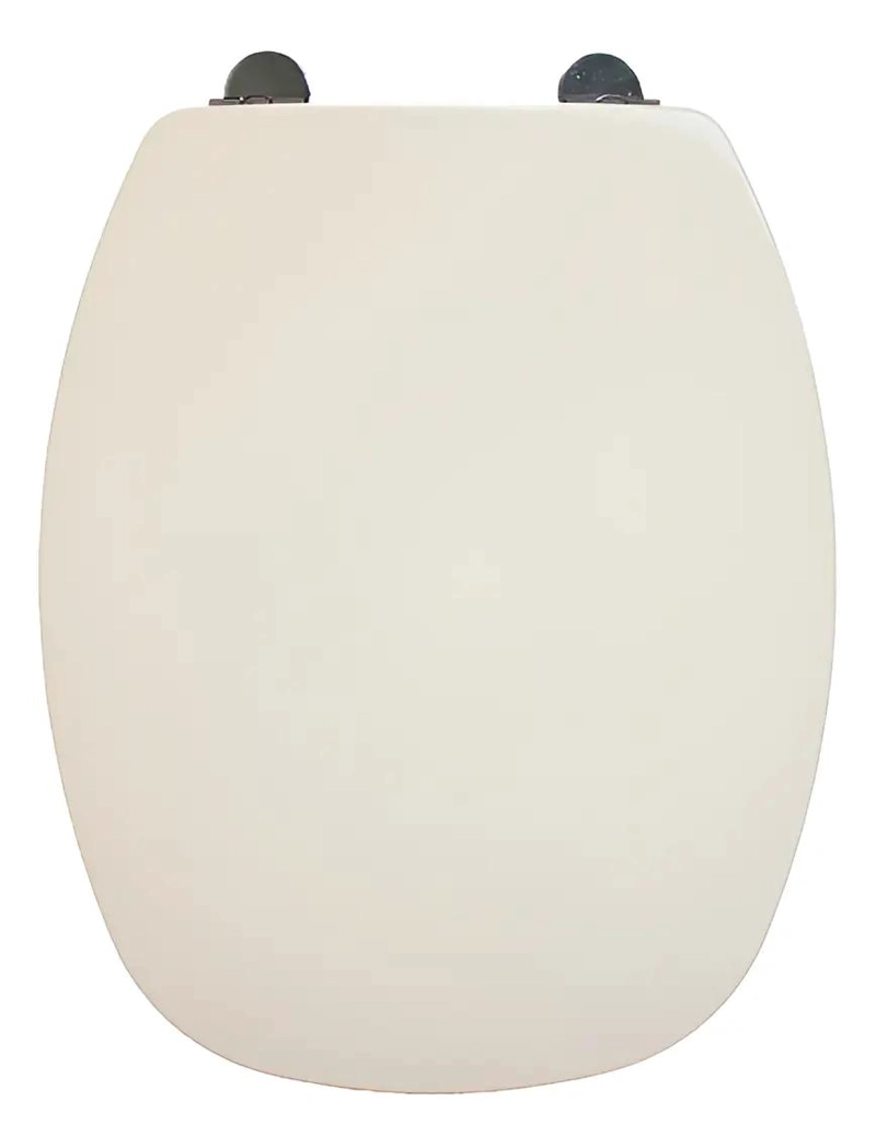 TAPA PARA WC DE MADERA BLANCA CUADRADA CON BISAGRAS - 1