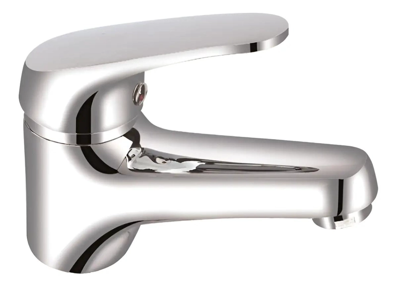 LLAVE MONOMANDO PARA LAVAMANOS BLANCO Y CROMO - 1
