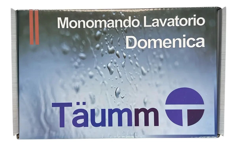 LLAVE MONOMANDO PARA LAVAMANOS BLANCO Y CROMO - 3