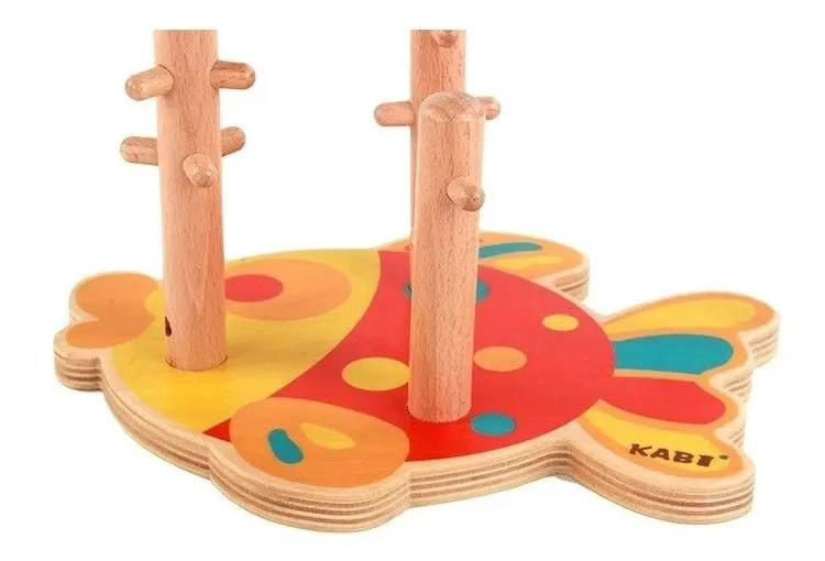 JUGUETE DIDACTICO DE MADERA TORRE PEZ APILABLE - 5