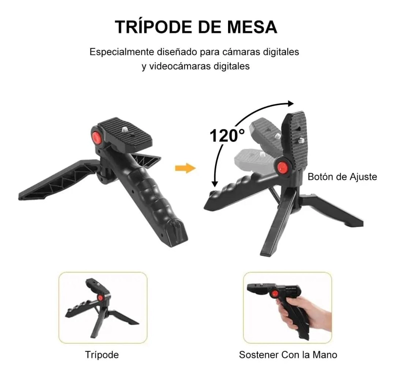 ESTABILIZADOR PARA CELULAR CON TRIPODE Y MICROFONO - 4