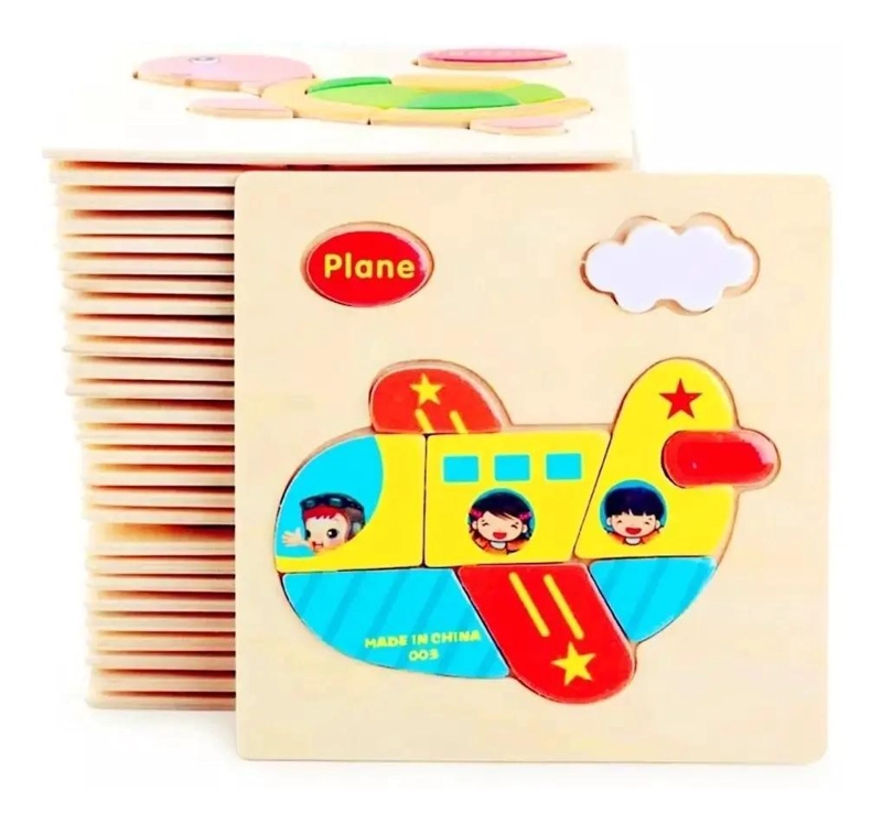 ROMPECABEZAS 3D DE MADERA PARA NIÑOS PACK 12 - 4