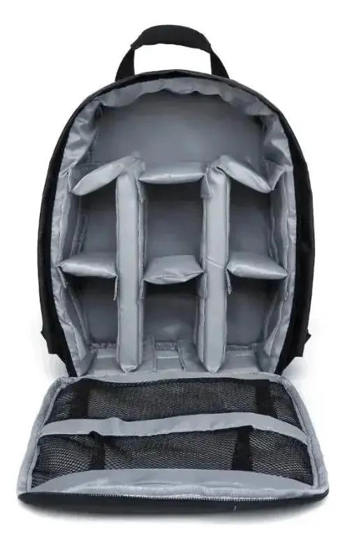 BOLSO MOCHILA GRIS PARA CAMARA DSLR Y MIRRORLESS IMPERMEB - 2