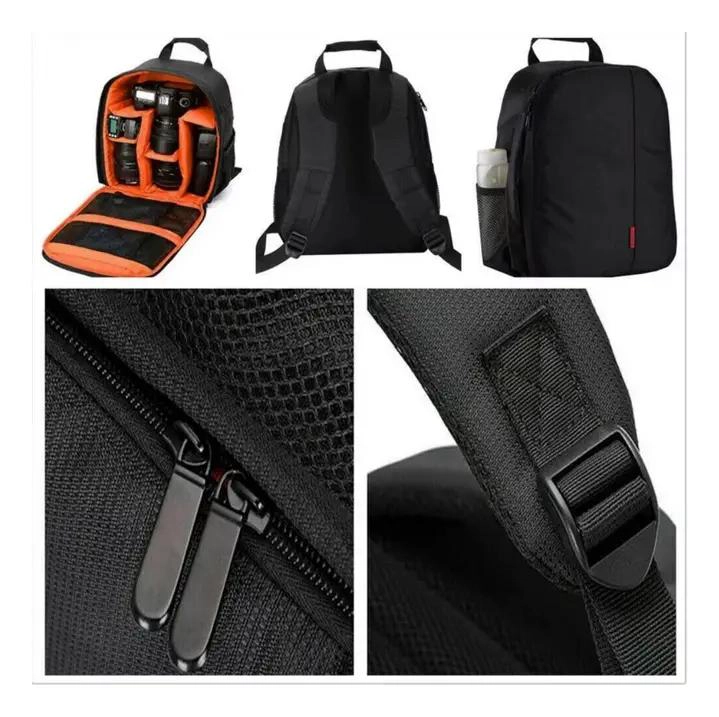BOLSO MOCHILA GRIS PARA CAMARA DSLR Y MIRRORLESS IMPERMEB - 4