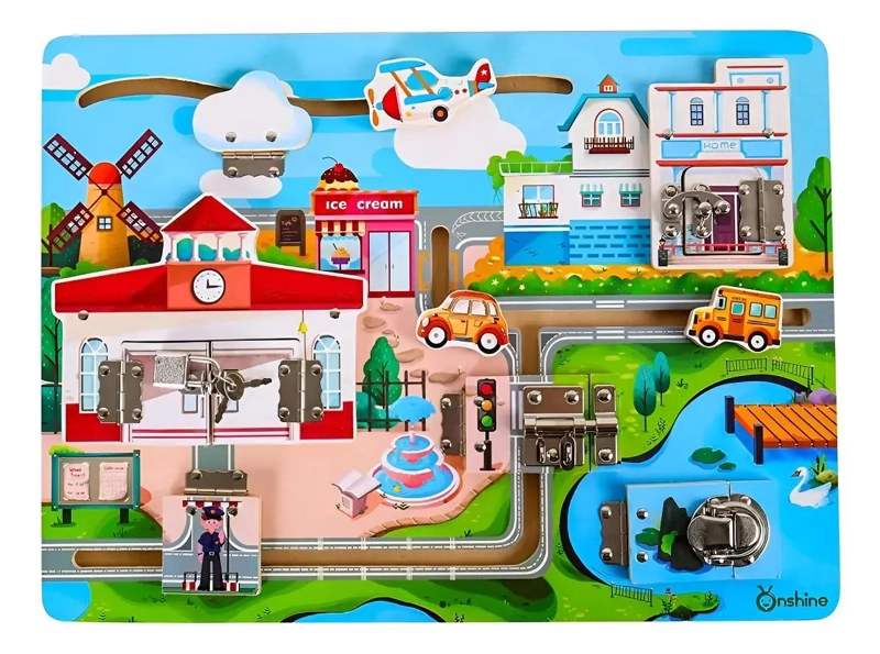 TABLERO SENSORIAL DIDACTICO MONTESSORI PARA NIÑOS - 1