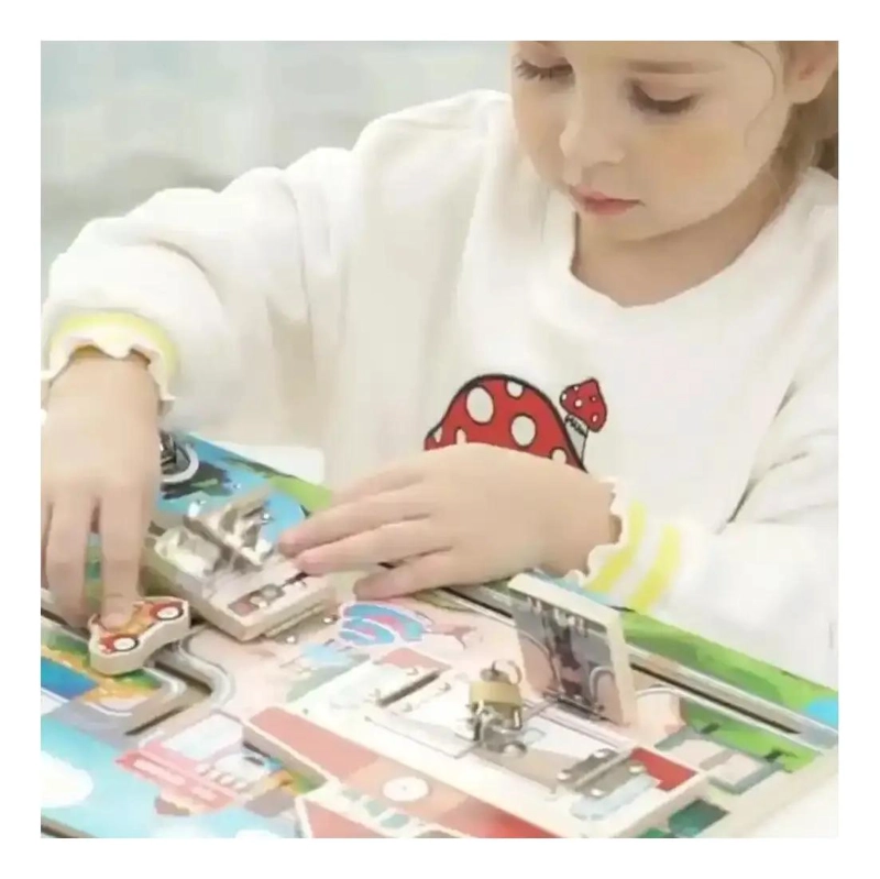 TABLERO SENSORIAL DIDACTICO MONTESSORI PARA NIÑOS - 4