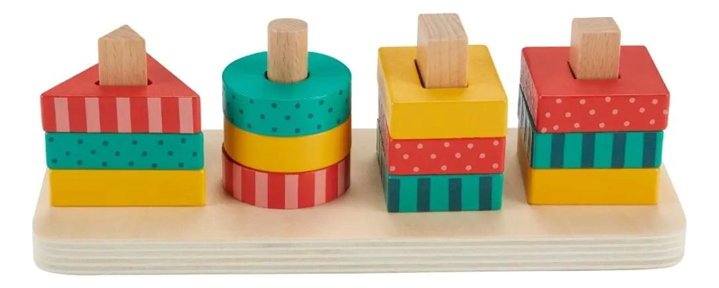CLASIFICADOR DE FORMAS APILABLE DE MADERA PARA NIÑOS - 3