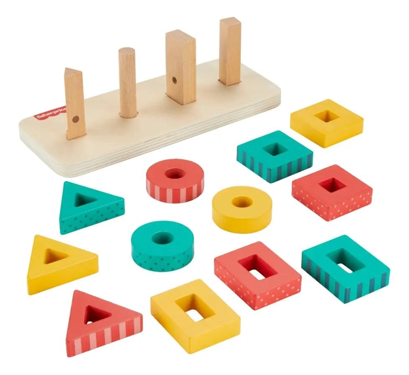 CLASIFICADOR DE FORMAS APILABLE DE MADERA PARA NIÑOS - 4