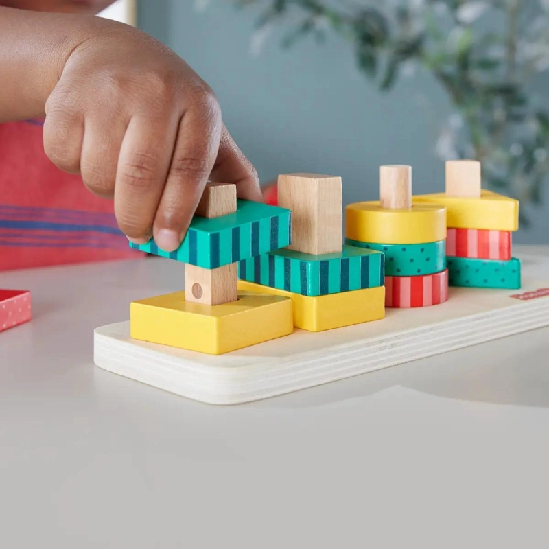 CLASIFICADOR DE FORMAS APILABLE DE MADERA PARA NIÑOS - 5