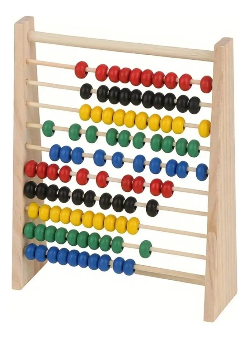 ABACO DE MADERA CON 10 COLUMNAS PARA NIÑOS - 1