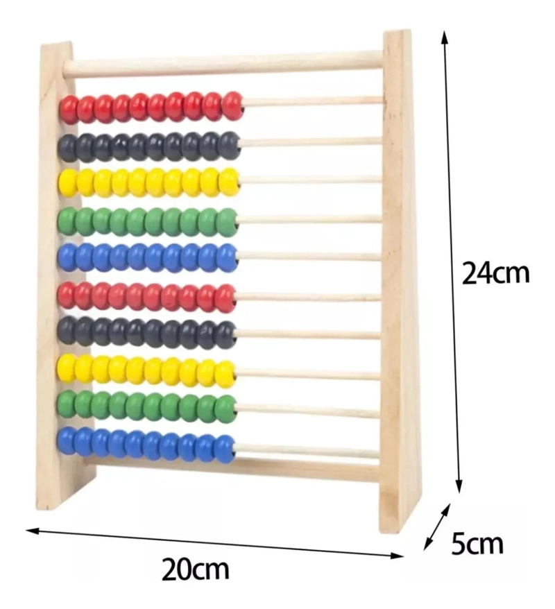 ABACO DE MADERA CON 10 COLUMNAS PARA NIÑOS - 4
