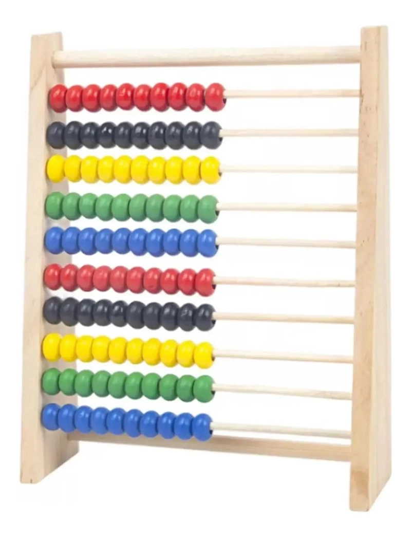 ABACO DE MADERA CON 10 COLUMNAS PARA NIÑOS - 5